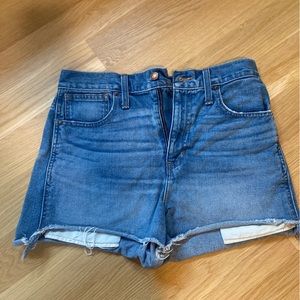 Madewell high waisted jean shorts